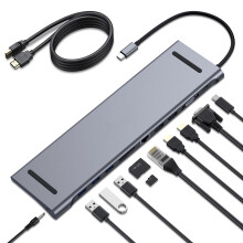 Plug and Play HDMI to VGA Adapter Cable Compact Design Active IC Chip Resolution Support Compatible for Desktop Laptop Monitor Projector