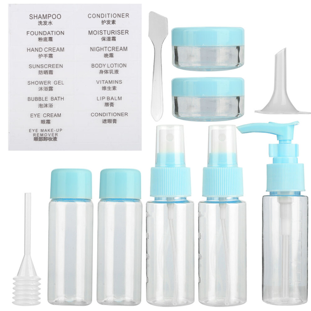 TSA Approved Travel Bottles Leak Proof Reusable Containers Set with Adjustable Labels Easy Squeeze Toiletry Kit for Shampoo Conditioner Lotion with