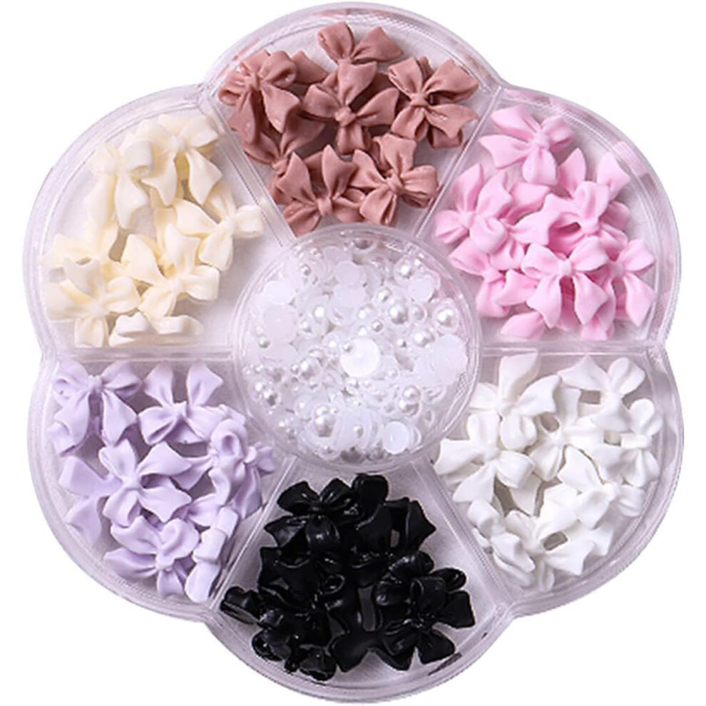 3D Nail Charms MultiColor Bow Nail Decorations Set for Acrylic Nails and DIY Nail Art