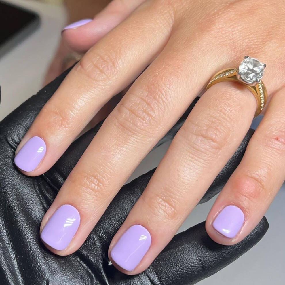 Purple Square Press On Nails 24pcs Fake Acrylic Nails for Women Reusable Easy Apply Salon Look
