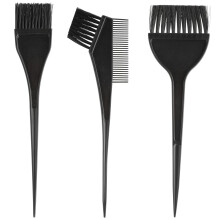 3 Pcs Professional Hair Dye Brush Set, Salon Hair Coloring Brushes with Ergonomic Long Handle, Reusable for Home and Beauty Shops