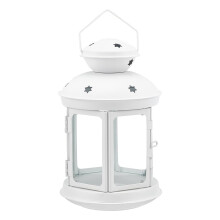 Vintage Star Candle Lantern White Metal Hanging Holder for Romantic Wedding Party Indoor Outdoor