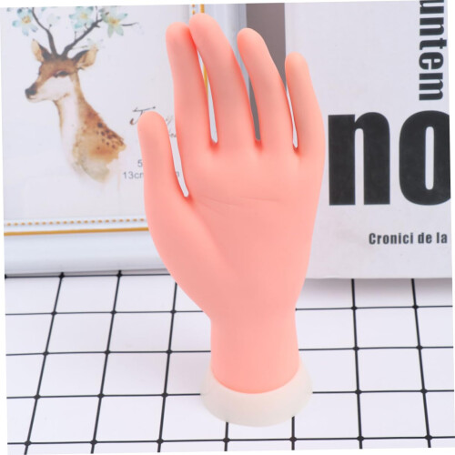 Nail Practice Hand with Flexible Poseable Fingers and Reusable Tips for Nail Art Training 2