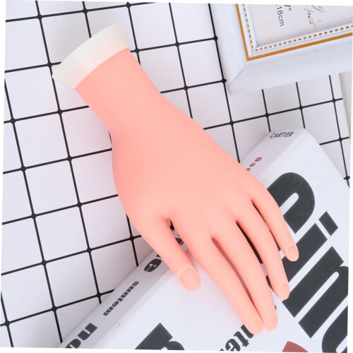 Nail Practice Hand with Flexible Poseable Fingers and Reusable Tips for Nail Art Training 1