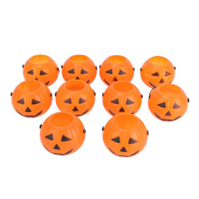 Candy Storage Halloween Pumpkin Candy Bucket Lifelike Pumpkin Design Funny Face Design Plastic Material Halloween Decoration Portable Handle Trick Or