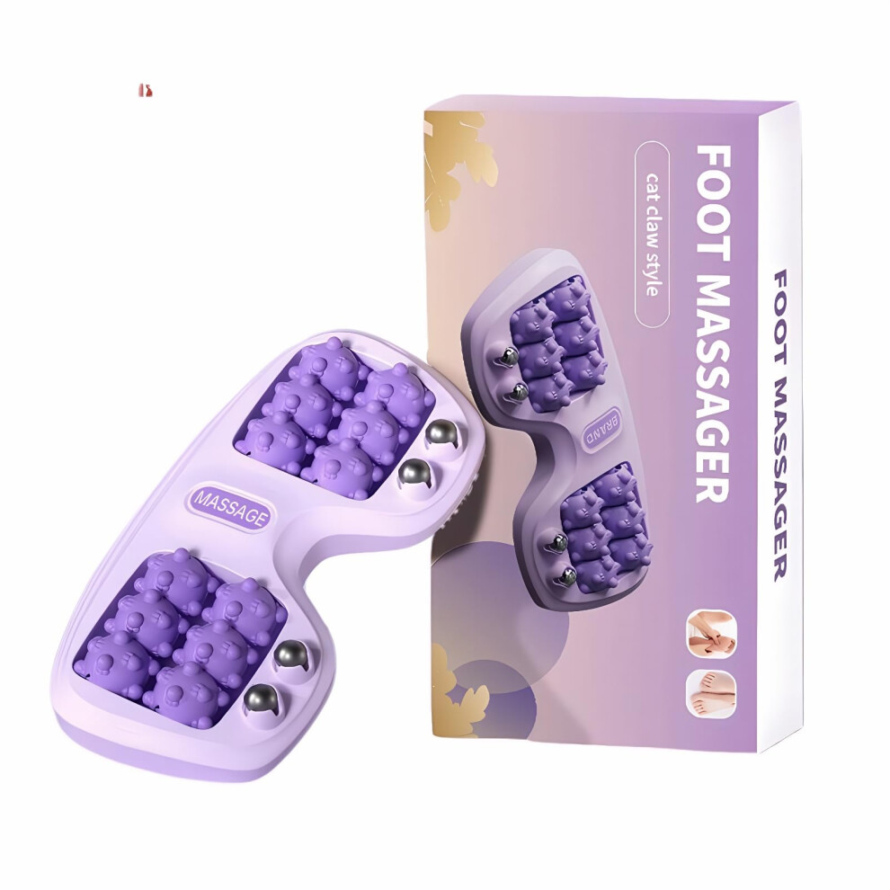 Foot Massager Roller for Plantar Fasciitis Relief with Magnetic Therapy and Deep Tissue Heel Pain Treatment Purple