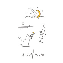 Waterproof Temporary Tattoo Stickers for Women, Realistic Semi Permanent Body Art 7.5x14cm, Color 04