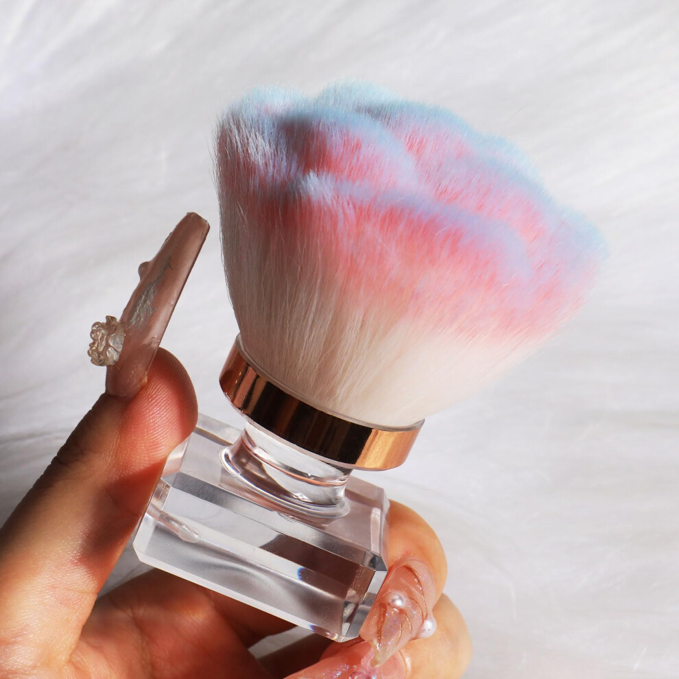 Nail Dust Brush Rose Shape Soft Bristle Manicure Cleaner for Acrylic Nails Powder Removal