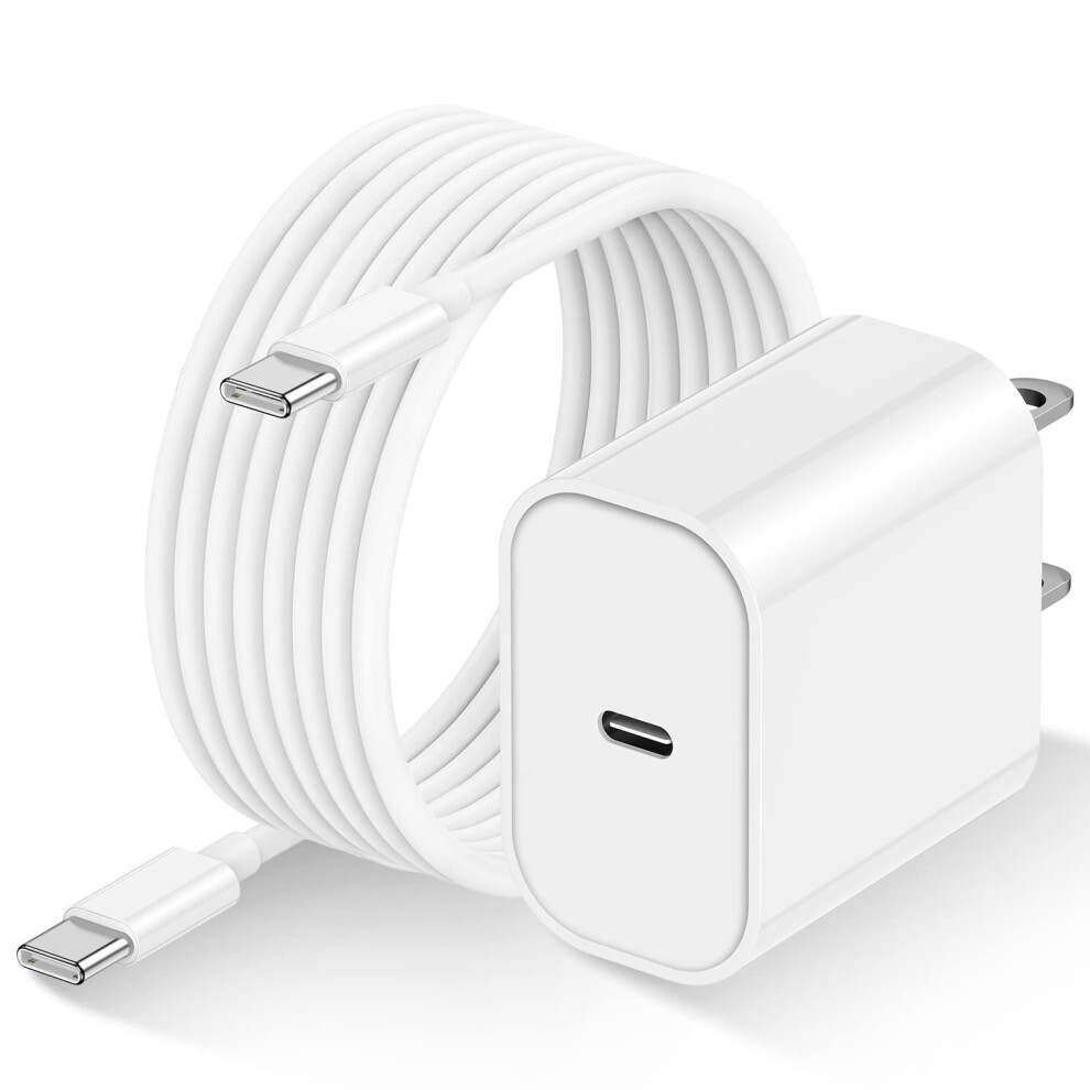 20W Usb C Fast Charger With 10Ft Type C To C Cable For Iphone 15 Pro Max Ipad Macbook Samsung 9113335791688