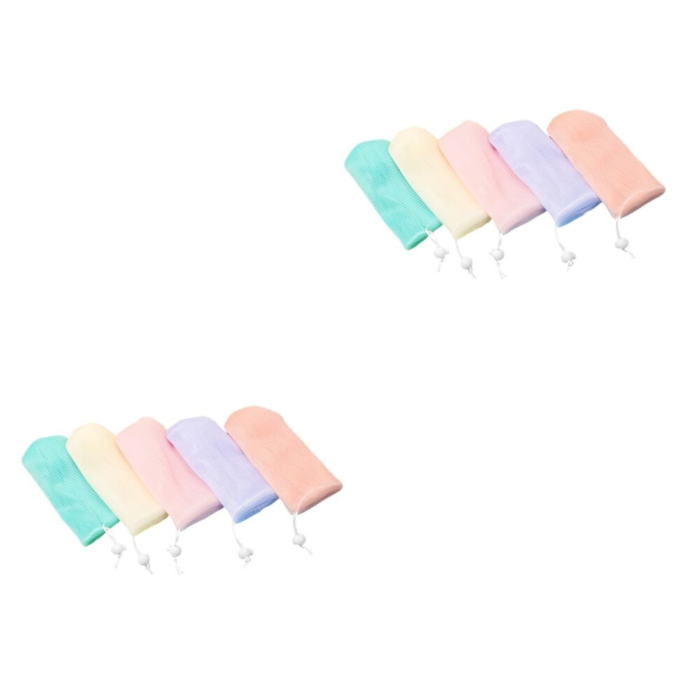 Mesh Soap Saver Bag 10pcs with Drawstring for Gentle Exfoliation and Rich Lather Travel Use