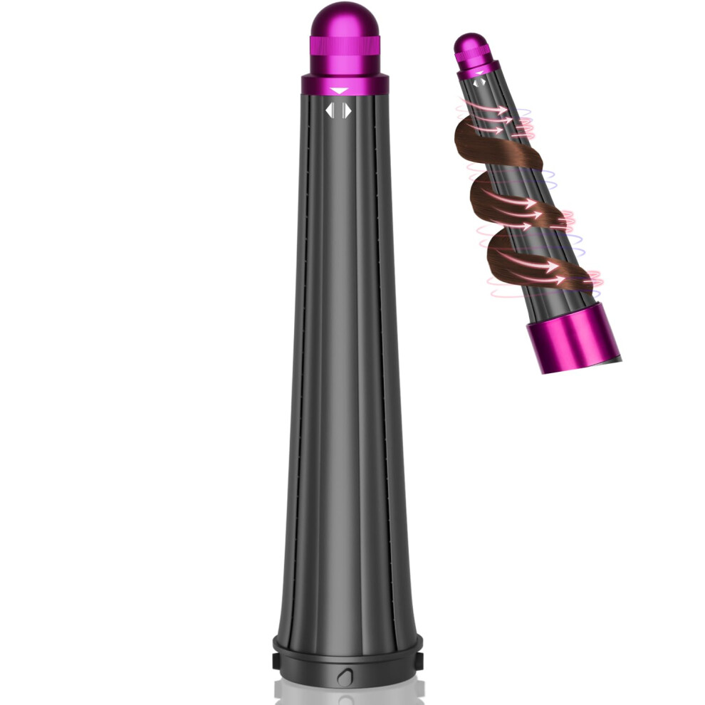 Purple Long Barrel Conical Curling Attachment For Dyson Airwrap Hs01 Hs05 Dual Rotation Autowrap Rose