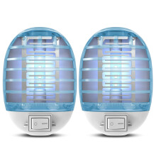 Bug Zapper Indoor Plug In with Blue Light, Mosquito Killer for Home Bedroom Kitchen, 2 Pack