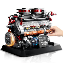 Tiger Tank Model 1236PCS Military Engine Building Kit with Realistic Pistons and Gear System