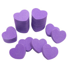 50 Pcs Purple Mini Nail Buffer Blocks and Double Sided Sponge Nail Files for Acrylic and Natural Nails