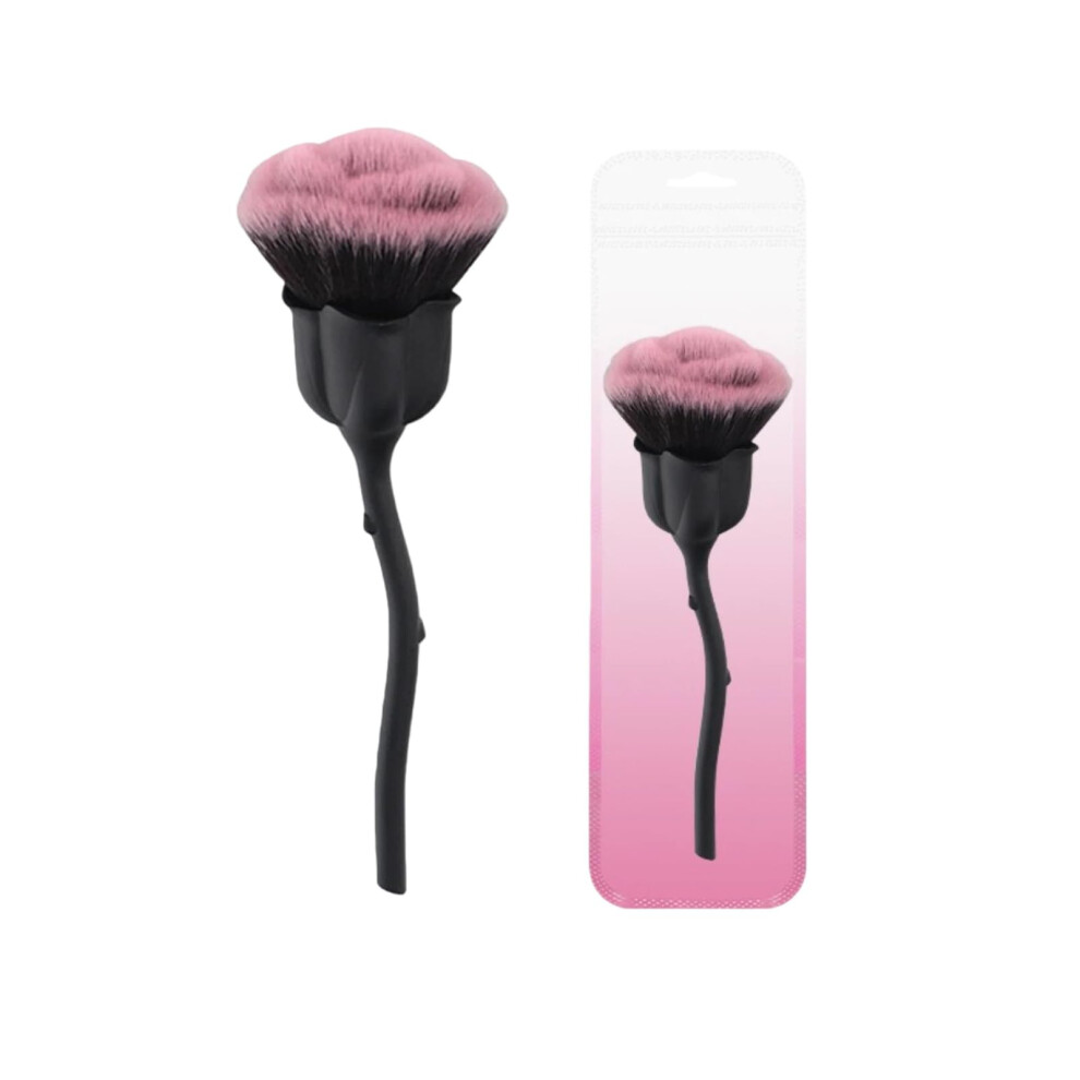 Makeup Brush Set 3pcs Large Rose Powder Brush with Fluffy Soft Bristles for Face and Nail Dust