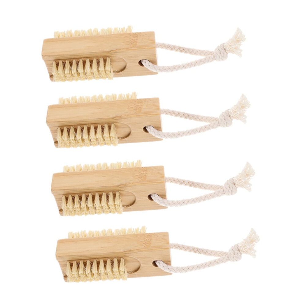 Nail Cleaning Brush Set with Soft Bristles for Manicure Pedicure, Home and Salon Use, 4pcs