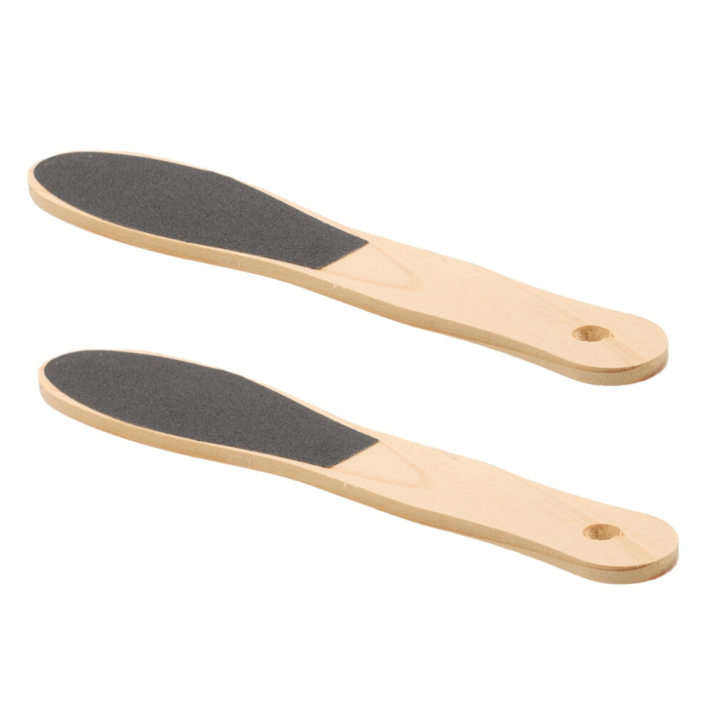 Wooden Foot File Callus Remover Dead Skin Pedicure Tool DoubleSided Rasp for Smooth Heels
