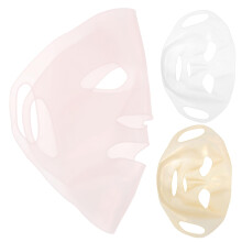 3pcs Reusable Silicone Face Mask Cover with Ear Hooks for Women Moisturizing Skincare Gold Light Pink