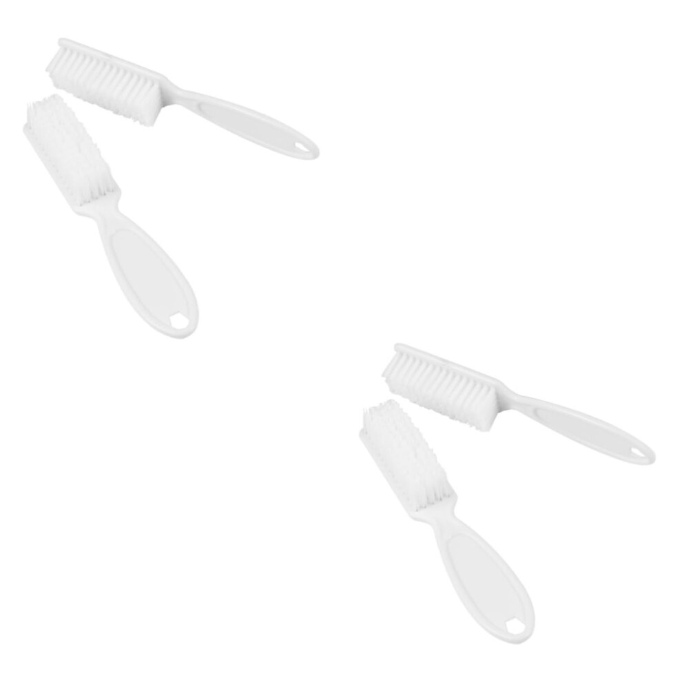 White 12Pcs Nail Cleaning Brush Set For Manicure And Pedicure Salon Soft Bristle Dust Remover