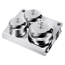 3pcs Stainless Steel Nail Art Liquid Powder Cup Acrylic Monomer Jar Set for Salon and Home Use