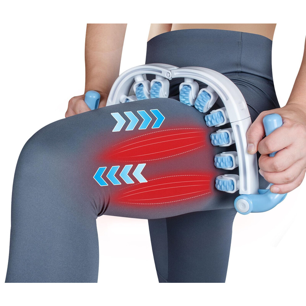 Anti Cellulite Massager Roller for Legs Thighs Back â Lymphatic Drainage Tool for Smooth Skin Blue