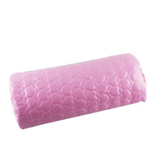 Nail Hand Rest Pillow for Manicure with Plush Cushion and Removable Cover Leather Pink 30x9x6cm