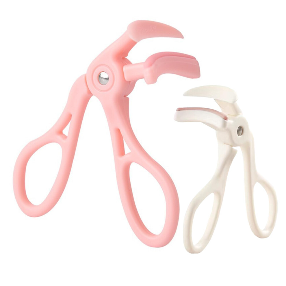 Pink/White Eyelash Curler Set With 24H Curl Hold, No Pinch Design And Extra Silicone Pads,