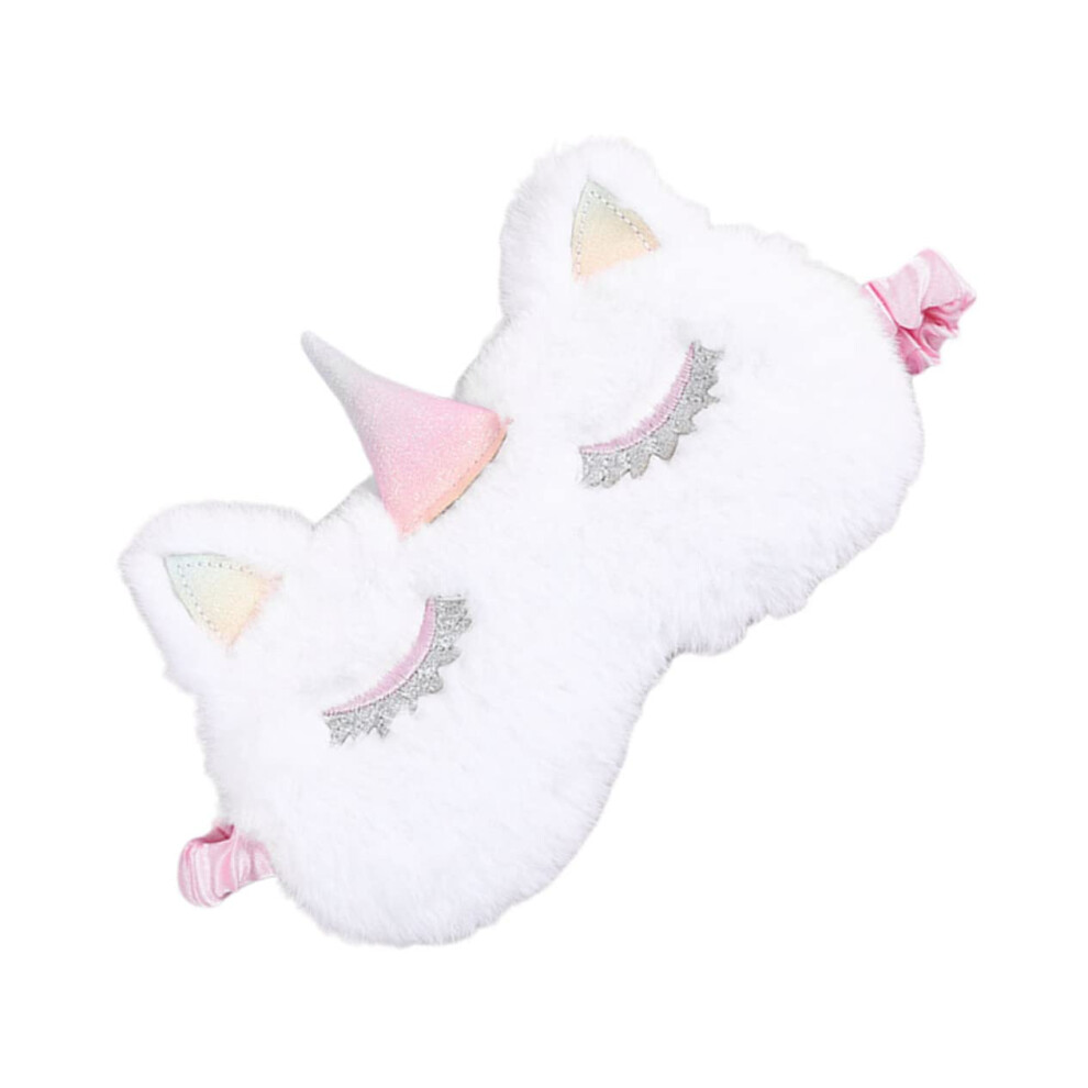 White Sleep Mask With Curved Eye Space And Breathable Lightweight Fabric For Travel And Naps