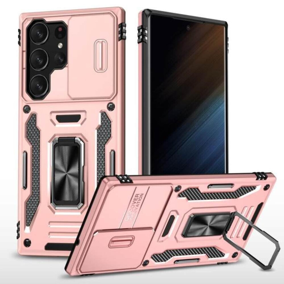 Rose Shockproof Case With Magnetic Stand And Nonslip Grip For Samsung Galaxy S21 Plus Gold 9044945471151