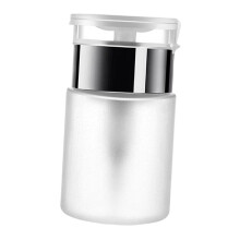 Nail Polish Remover Pump Bottle with Lockable Spillproof Cover for Cotton Pads, Refillable