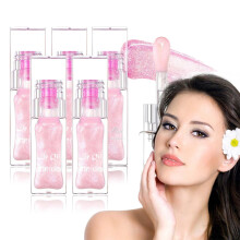 Color Changing Lip Oil 6.5g Tube with Gloss Tint, Moisturizing Long Lasting Natural Shine (5pcs)