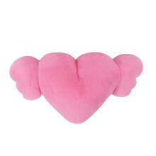 Pink Heart Shaped Plush Throw Pillow Soft Decorative Heart Cushion for Sofa Bed Car and Home Decor
