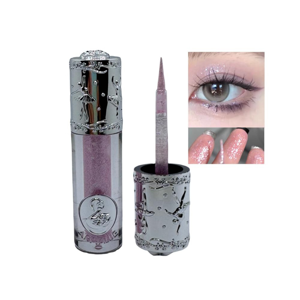 Pink,Purple Liquid Glitter Eyeshadow Waterproof Pink Purple Korean Makeup Quickdry Longlasting Sparkle