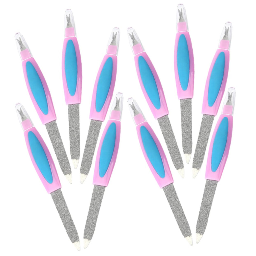 DualEnded Metal Nail File for Thick Nails 10pcs Professional Acrylic Buffer Set for Salon Use