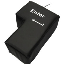 Big Enter Key Pillow USB Keyboard Button Oversized Stress Relief Cushion Plug and Play