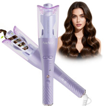 Automatic Hair Curler with 360 AntiScald Shield, Negative Ion Care, Rotating for Beach Waves