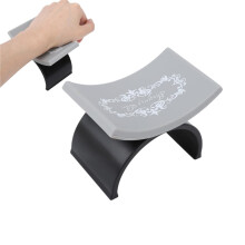 Nail Hand Rest Ergonomic U Shape Soft Silicone Detachable Manicure Hand Pillow for Salon DIY Black
