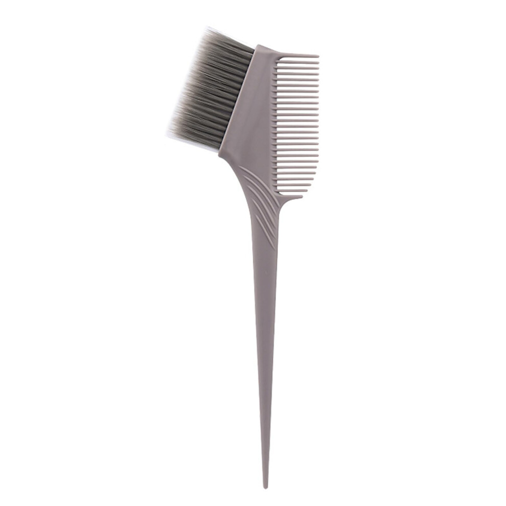 Gray 3 Row Bristle Hair Dye Brush For Even Color Application, Ergonomic Grip, Salon And Home Use