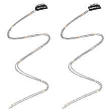 Rhinestone Hair Chains, Pack of 2, Punk Tassel Hair Clips, Chains for Braiding, Bling Hair Accessories