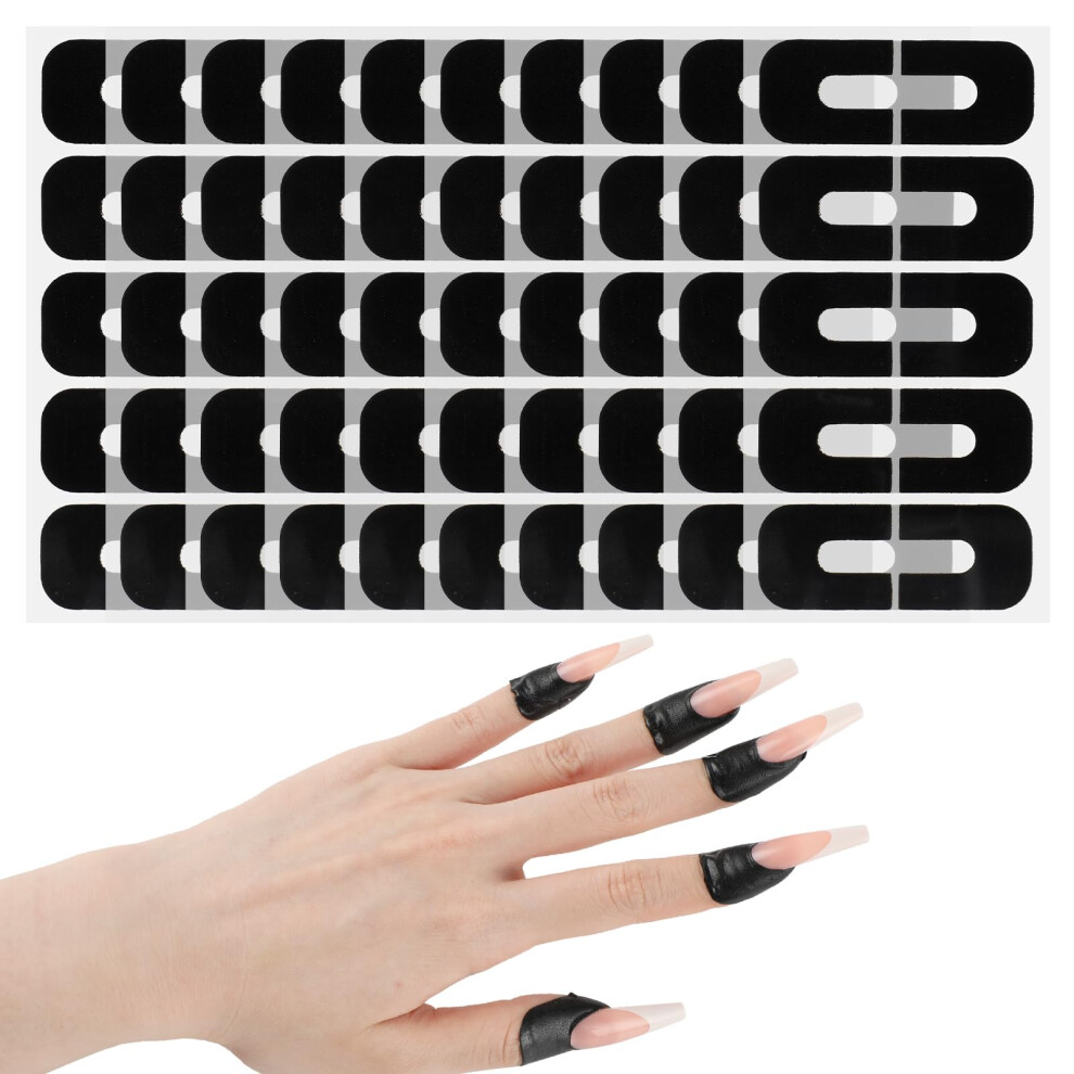 100 Pcs SelfAdhesive Nail Polish Protector with 99.99% UV Protection, UShaped Cuticle Guard for Nail Art