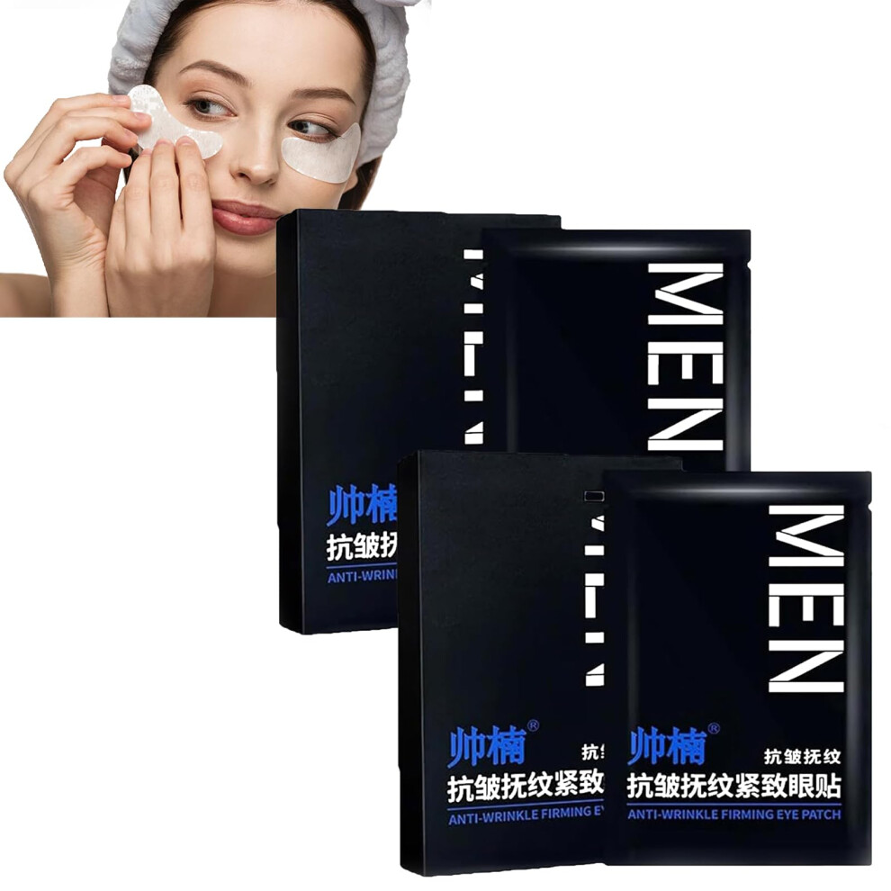 Dark Collagen Eye Mask For Circles And Puffiness, Antiwrinkle Hydrating Patches, 2 Pairs