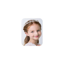 Wedding Tiara with Sparkling Crystals and Pearls, Silver Princess Headband for Flower Girls