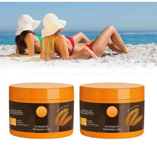 Tanning Accelerator Gel and Sunbed Lotion 2pcs – Fast Absorbing, Even Coverage, Deep Hydration