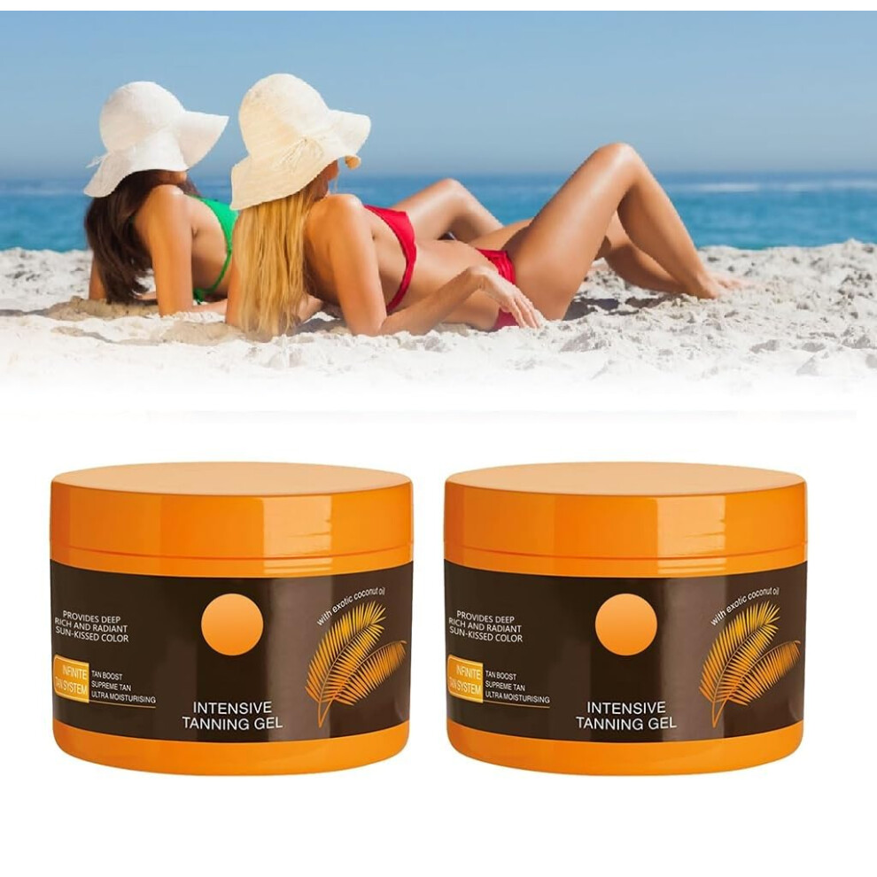 Tanning Accelerator Gel and Sunbed Lotion 2pcs â Fast Absorbing, Even Coverage, Deep Hydration