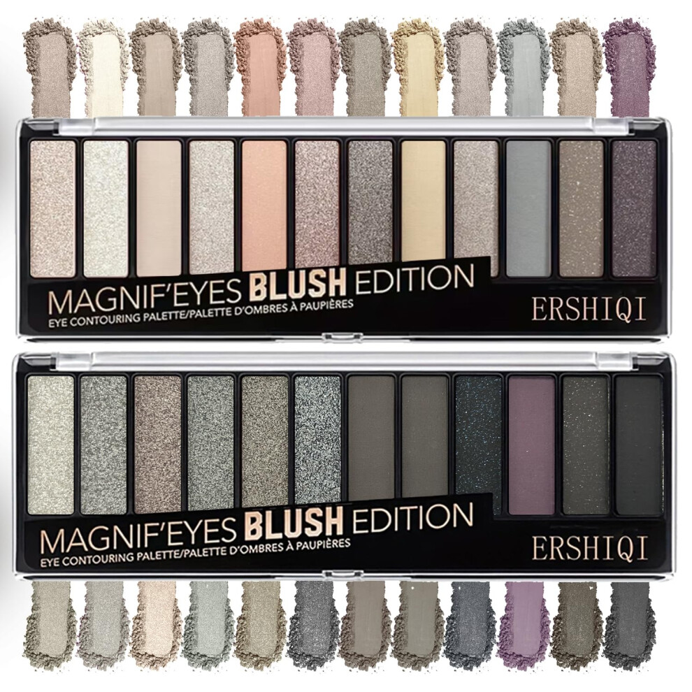 Cream Eyeshadow Palette 24 Nude Shades Matte Shimmer Glitter For Smokey Eye Vegan Cruelty
