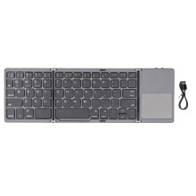 Sensitive Touchpad Portable Wireless Keyboard Stable Connection Rechargeable Full Size Foldable Bluetooth Keyboard For Ios Windows Android Ultra Slim