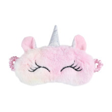 Restful Sleep Aid Eye Mask With Cute Animal Design Soft Plush Fabric Stretchy Elastic Band For Secure Fit Complete Light Blocking Adjustable Size For