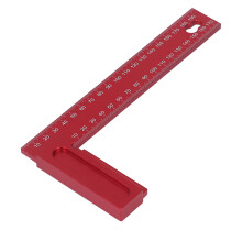 Aluminum Alloy Right Angle Ruler Woodworking Tool Durable Construction Portable Design For Cutting Scribing Framing Multi Function Easy Carrying