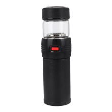 Sticlă de ceai cu infuzor, sticlă dublă de sticlă, separator de ceai cu izolație termică, cu filtru magnetic controler, din oțel inoxidabil