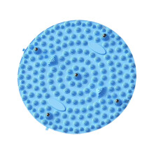Acupressure Foot Massage Mat with Foldable Design for Yoga, Home and Gym Use, Blue Round